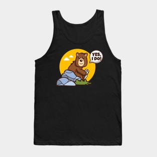 Does a bear poo in the woods? Just ask it. Tank Top